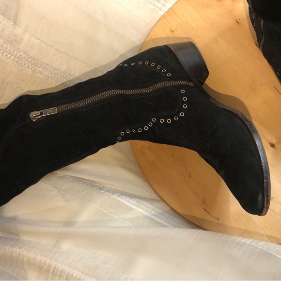 Frye boots suede rivet over the knee. Fold over leather. Size 6.5 - Picture 3 of 17